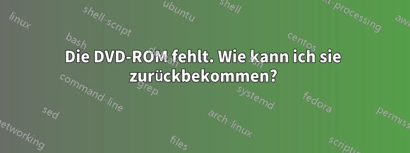 Die DVD-ROM fehlt. Wie kann ich sie zurückbekommen?