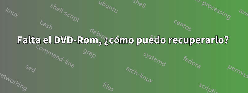 Falta el DVD-Rom, ¿cómo puedo recuperarlo?