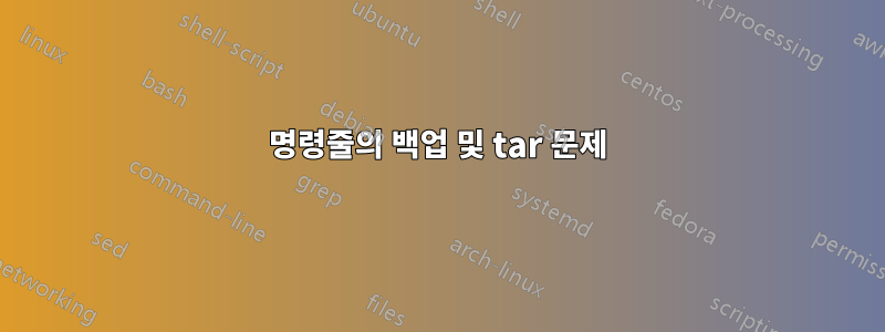 명령줄의 백업 및 tar 문제