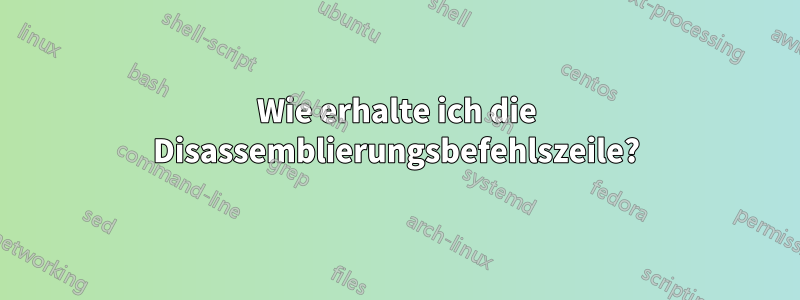 Wie erhalte ich die Disassemblierungsbefehlszeile?