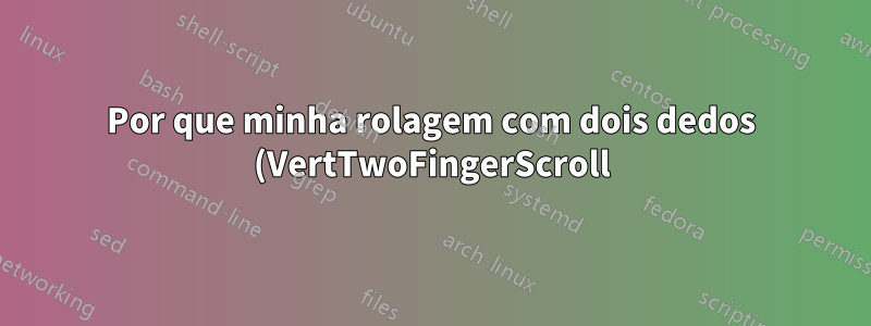 Por que minha rolagem com dois dedos (VertTwoFingerScroll) no touchpad do Lenovo Thinkpad não salva na reinicialização?