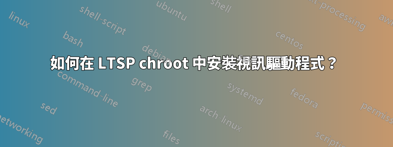 如何在 LTSP chroot 中安裝視訊驅動程式？