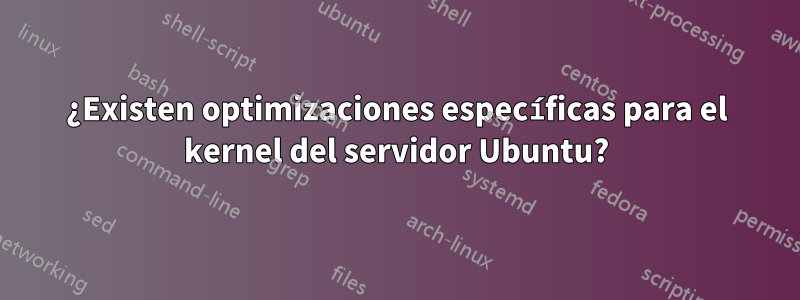 ¿Existen optimizaciones específicas para el kernel del servidor Ubuntu?