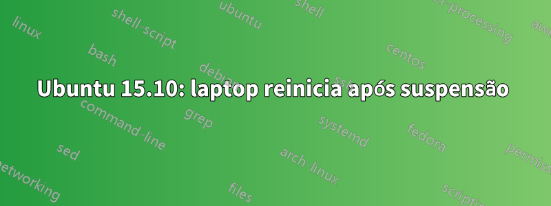 Ubuntu 15.10: laptop reinicia após suspensão