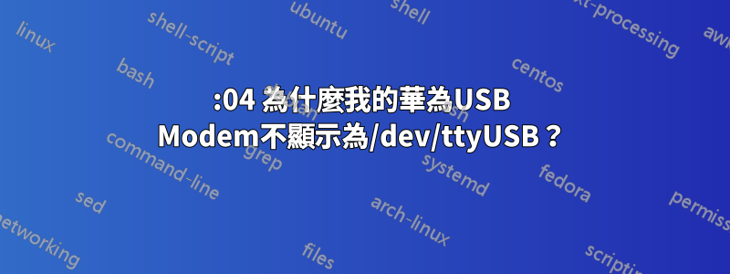 14:04 為什麼我的華為USB Modem不顯示為/dev/ttyUSB？