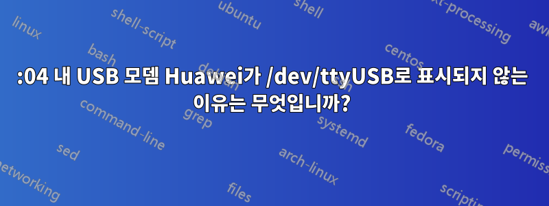 14:04 내 USB 모뎀 Huawei가 /dev/ttyUSB로 표시되지 않는 이유는 무엇입니까?