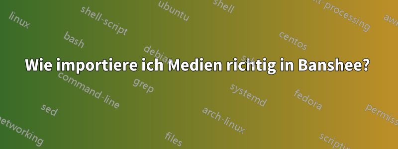 Wie importiere ich Medien richtig in Banshee?