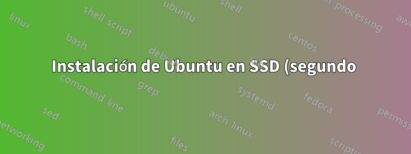 Instalación de Ubuntu en SSD (segundo) y documentos en disco duro (principal) en Dell Studio 1737