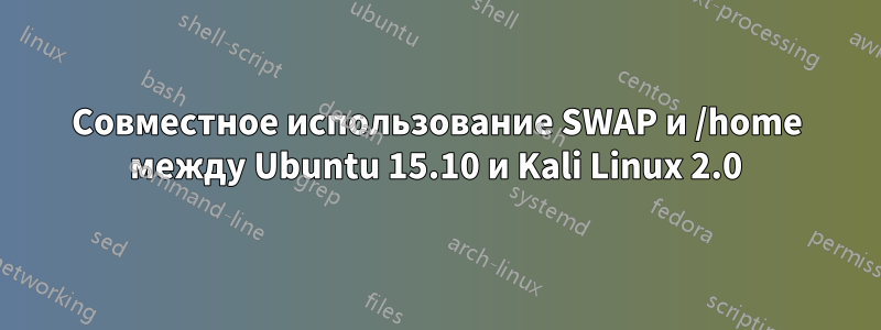 Совместное использование SWAP и /home между Ubuntu 15.10 и Kali Linux 2.0