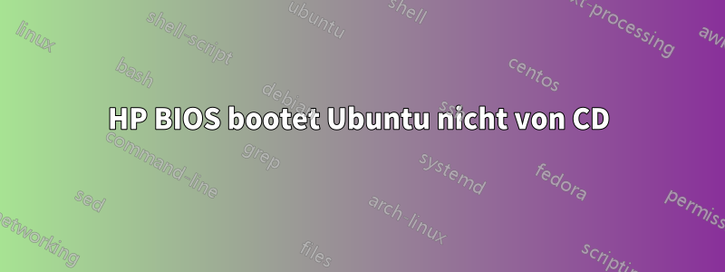 HP BIOS bootet Ubuntu nicht von CD