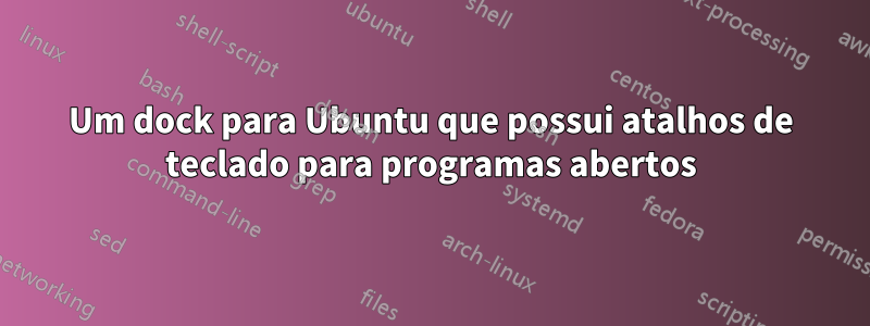 Um dock para Ubuntu que possui atalhos de teclado para programas abertos