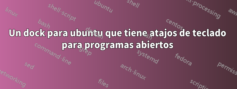 Un dock para ubuntu que tiene atajos de teclado para programas abiertos