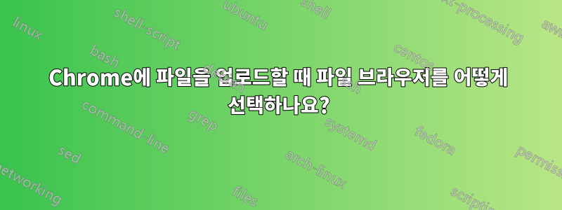 Chrome에 파일을 업로드할 때 파일 브라우저를 어떻게 선택하나요?