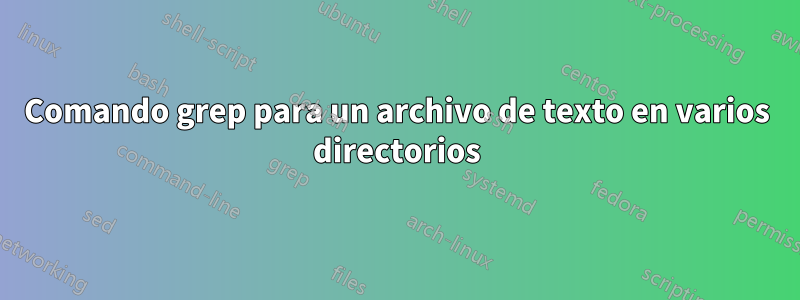 Comando grep para un archivo de texto en varios directorios