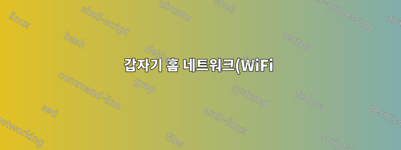 갑자기 홈 네트워크(WiFi)에 연결할 수 없습니다.