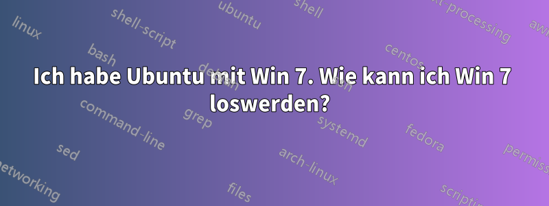 Ich habe Ubuntu mit Win 7. Wie kann ich Win 7 loswerden? 