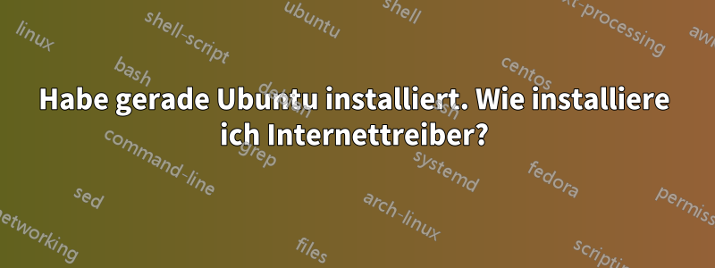 Habe gerade Ubuntu installiert. Wie installiere ich Internettreiber?