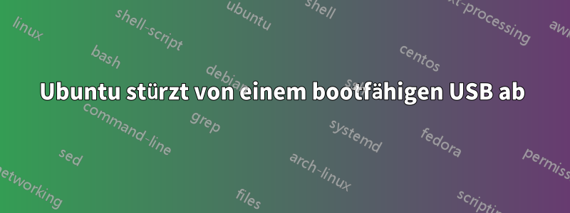 Ubuntu stürzt von einem bootfähigen USB ab