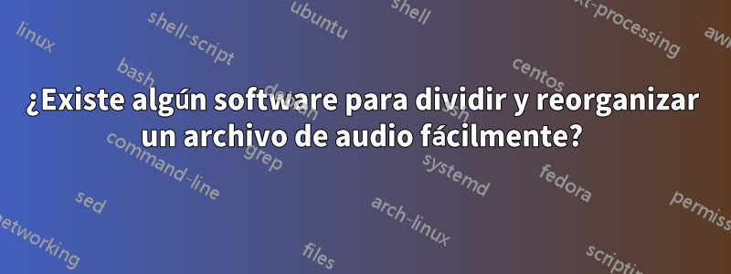 ¿Existe algún software para dividir y reorganizar un archivo de audio fácilmente?