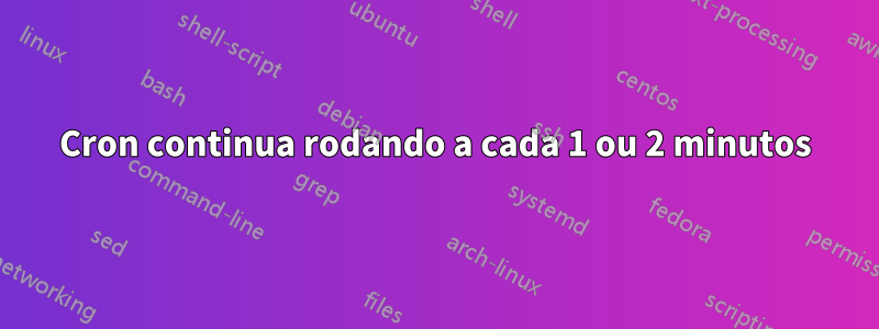 Cron continua rodando a cada 1 ou 2 minutos