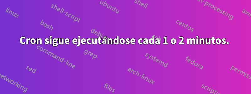 Cron sigue ejecutándose cada 1 o 2 minutos.