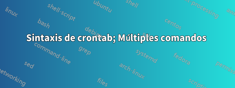 Sintaxis de crontab; Múltiples comandos