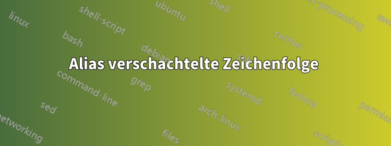 Alias ​​verschachtelte Zeichenfolge