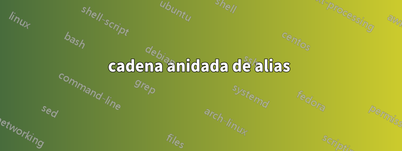 cadena anidada de alias