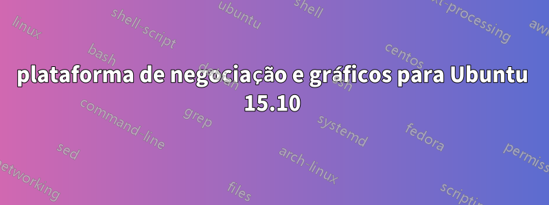 plataforma de negociação e gráficos para Ubuntu 15.10