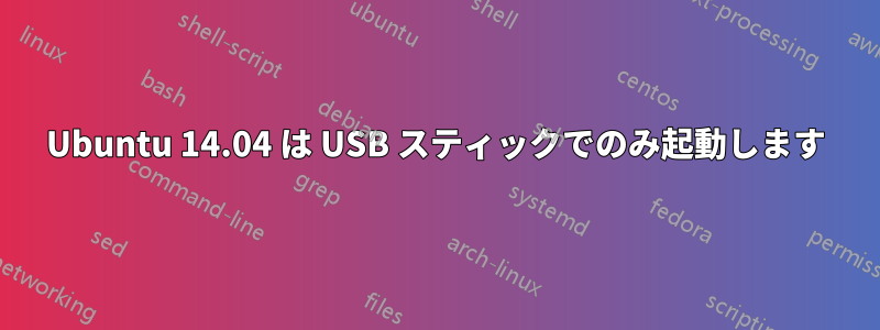 Ubuntu 14.04 は USB スティックでのみ起動します