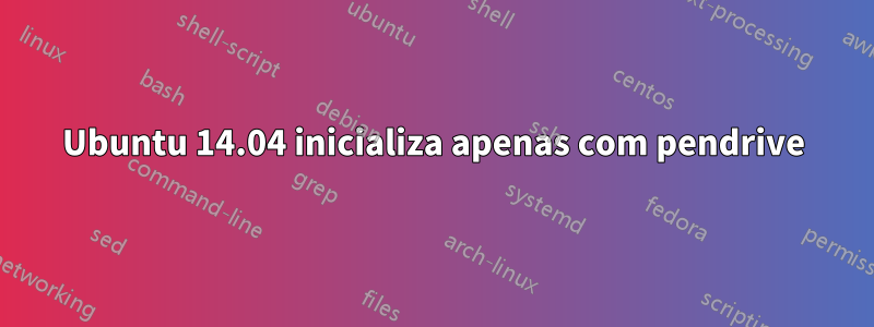 Ubuntu 14.04 inicializa apenas com pendrive