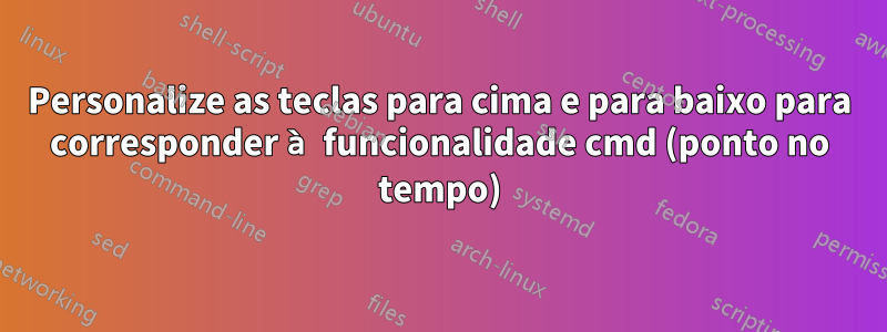 Personalize as teclas para cima e para baixo para corresponder à funcionalidade cmd (ponto no tempo)