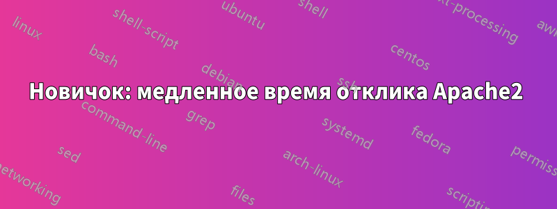 Новичок: медленное время отклика Apache2