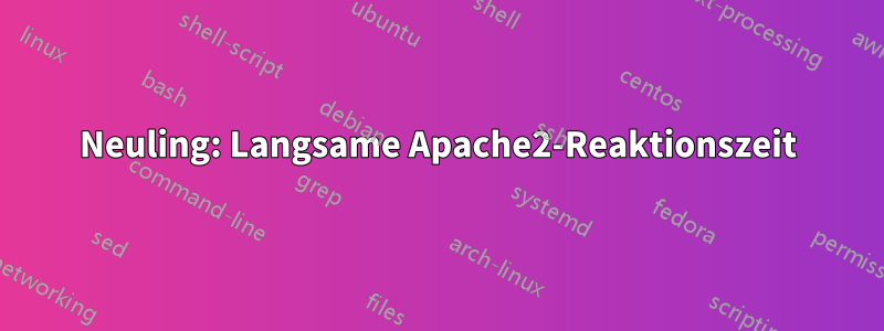 Neuling: Langsame Apache2-Reaktionszeit