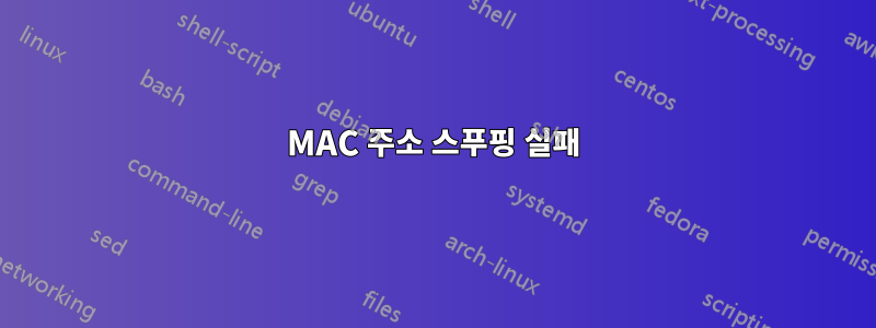 MAC 주소 스푸핑 실패