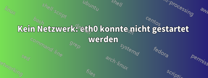 Kein Netzwerk: eth0 konnte nicht gestartet werden