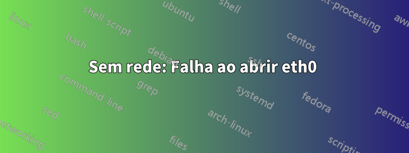 Sem rede: Falha ao abrir eth0