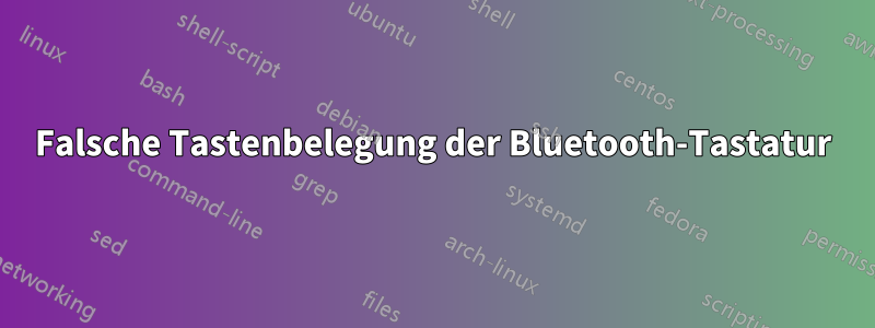 Falsche Tastenbelegung der Bluetooth-Tastatur