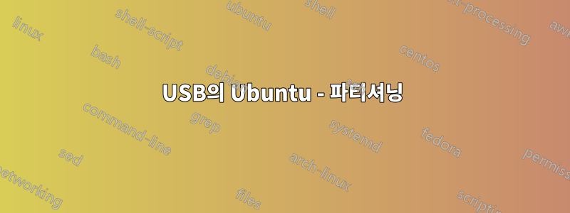 USB의 Ubuntu - 파티셔닝