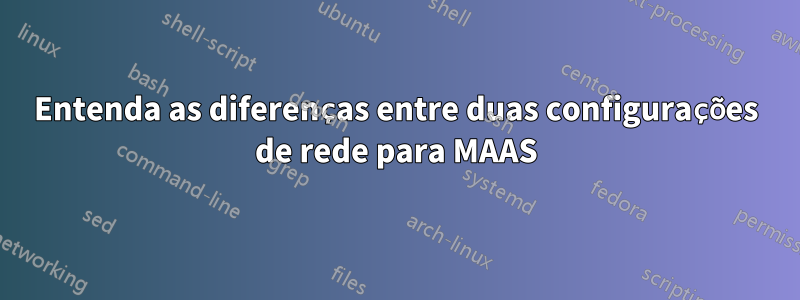 Entenda as diferenças entre duas configurações de rede para MAAS