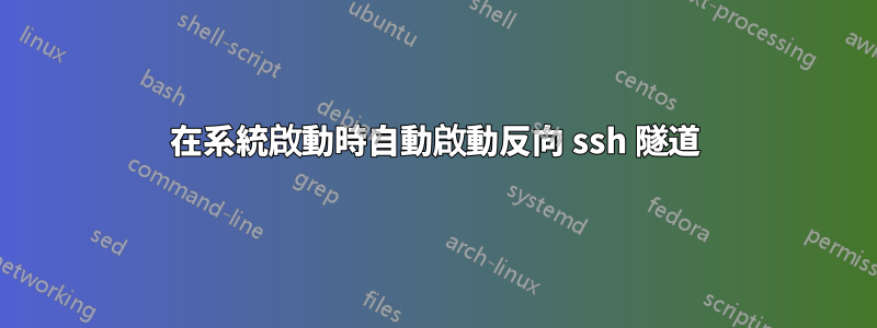 在系統啟動時自動啟動反向 ssh 隧道