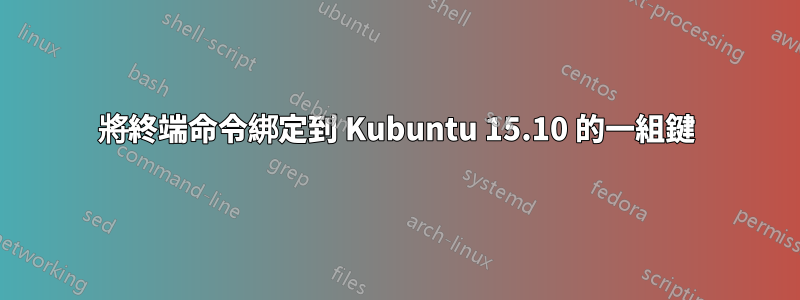 將終端命令綁定到 Kubuntu 15.10 的一組鍵