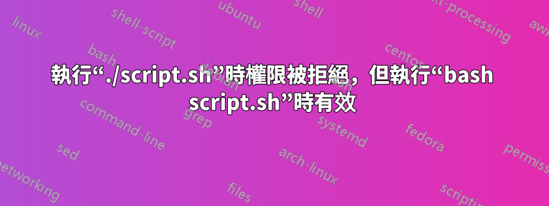 執行“./script.sh”時權限被拒絕，但執行“bash script.sh”時有效