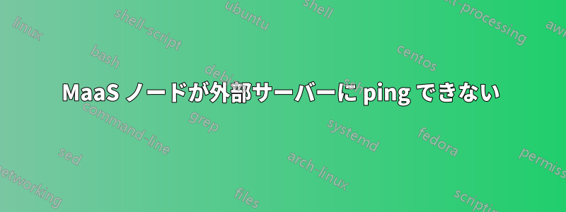 MaaS ノードが外部サーバーに ping できない