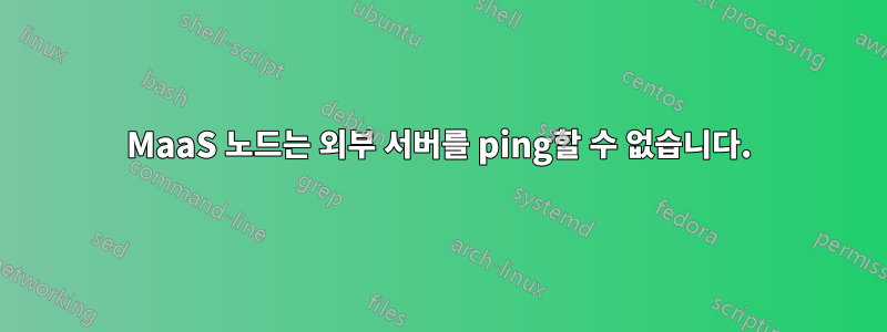 MaaS 노드는 외부 서버를 ping할 수 없습니다.