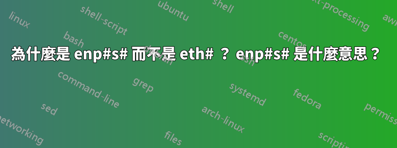 為什麼是 enp#s# 而不是 eth# ？ enp#s# 是什麼意思？ 