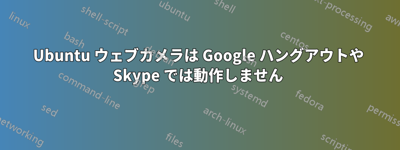 Ubuntu ウェブカメラは Google ハングアウトや Skype では動作しません