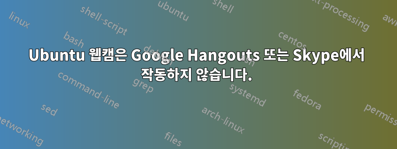 Ubuntu 웹캠은 Google Hangouts 또는 Skype에서 작동하지 않습니다.