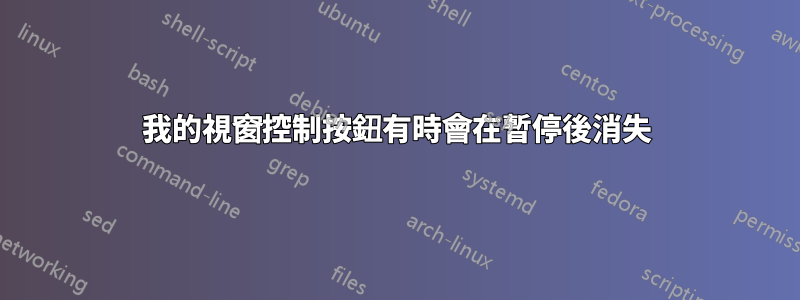 我的視窗控制按鈕有時會在暫停後消失