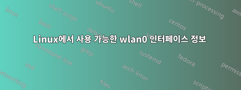 Linux에서 사용 가능한 wlan0 인터페이스 정보